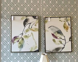 Leaf Branch Triptych I & II. Each measures 28” W x 36” H. Photo 1 of 3.