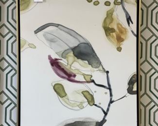 Leaf Branch Triptych I & II. Each measures 28” W x 36” H. Photo 2 of 3.