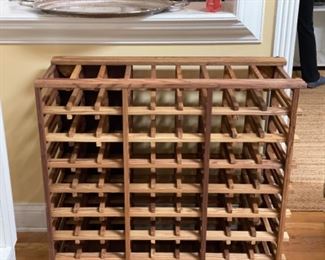 Wood wine rack.