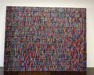 Original acrylic painting by Sarah Kemp. Measures 69" x 54". Photo 1 of 3.