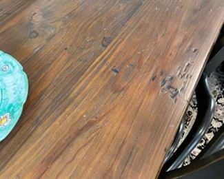 Custom reclaimed wood Farm House table. Measures 84” W x 36” D’ x 30.5” H with a 29.25” clearance. Photo 2 of 2.