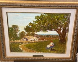 Oil painting. “Glendalough Co. Wicklow. By J.E.Small SJ. Photo 1 of 2.