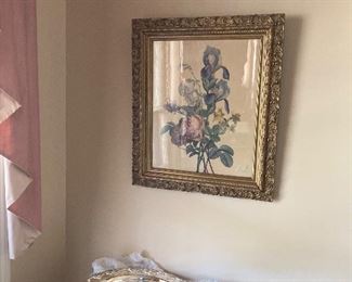 One example of framed vintage artwork 