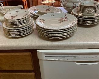 Rosenthal Moss Rose with many, many serving pieces