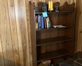 Bookcase with carved back