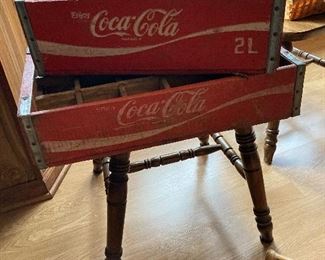 Wooden Coca-Cola crates 2 liter and case