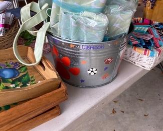 Clemson tub with reusable canvas bags