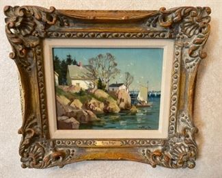 Oil painting, "Sunny Ledges" by Paul Strisik, A.N.A., purchased from Paul Strisik Gallery in Massachuesetts