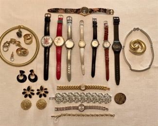 Fun watches and costume jewelry (lots more not shown)