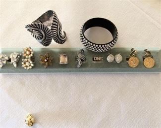 Taxco hinged sterling bracelet