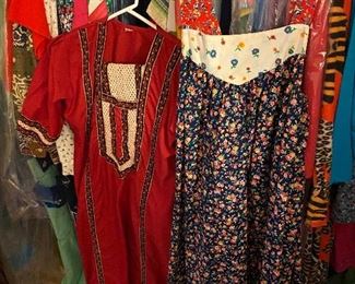 Many handmade dresses