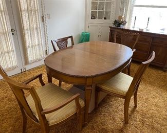 Dining room table and chairs