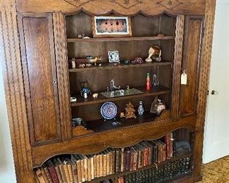 Antique French Murphey bed turned into wall bookcase
