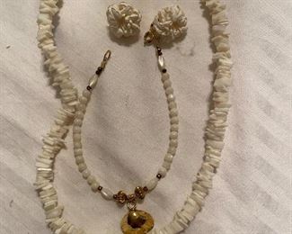 Necklace, bracelet, earring set