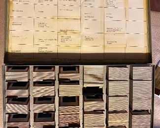 Slides in metal case