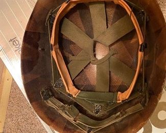 Inside view of military helmet