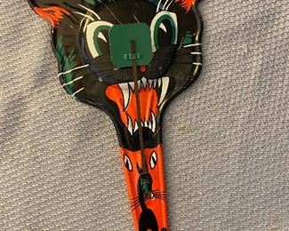 Vintage Halloween cat noisemaker (MINT)