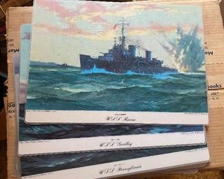 Set of glass placements