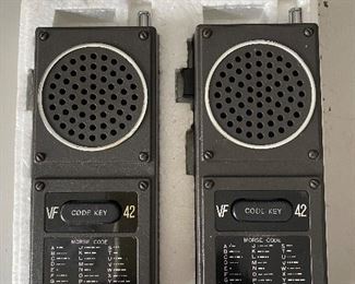 Vintage Vanity Fair Morse Code walkie talkies