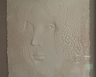 Frank Gallo signed and numbered "The Face." Measures 40" W x 46" H x 4" D. Photo 1 of 4.