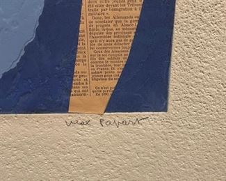 "Red Horse" by Max Papart. Original etching with carborundum and aquatint. Signed and numbered XVI/XXV. Measures 31" W x 23.5" H. Photo 2 of 4.
