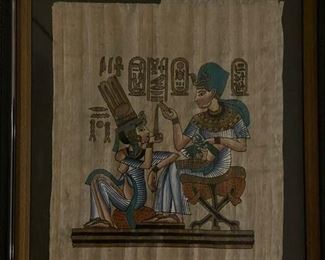 Framed silkscreen on parchment. Measures 16" W x 24" H.