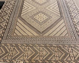 Tunisian Wool Rug. Measures 6' 8 x 9' 6". Photo 1 of 5.