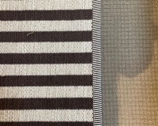 Brown stripe wool runner. Comes in two sizes. One measures 20' 2" x 2' 6" W; the other measures 9' 4" x 2' 6". Photo 2 of 2.