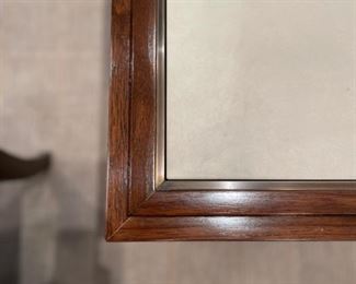 Art Deco-Style American walnut pedestal dining table with 10 vellum panels and oil-rubbed bronze trim custom-designed by Suzanne Lovell Inc. Vellum is sealed with a clear lacquer coat. Measures 4' W x 10' L. Photo 2 of 5.