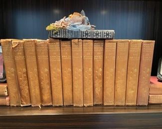 Sample of leather bound books.