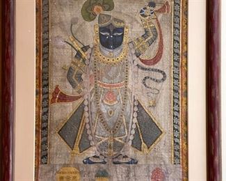 Pichvai Krishna "Blue Boy Prince of Love." Measures approximately 36" W x 48" H.