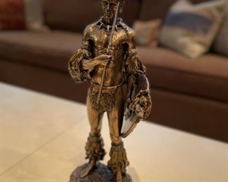 Cold cast bronze warrior. Photo 2 of 3.