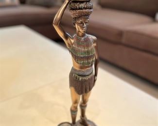 Cold cast bronze woman. Photo 1 of 2.