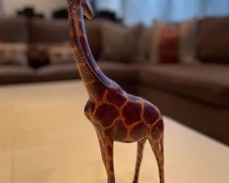 Carved wood giraffe. Photo 2 of 2.