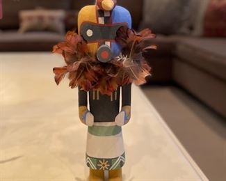 Hopi hand-carved Katchina dolls signed by artist. Photo 2 of 4.