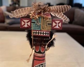 Hopi hand-carved Katchina dolls signed by artist. Photo 3 of 4.