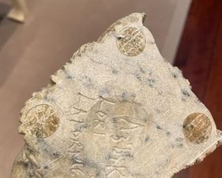 Iroquois carved stone Eagle Chief. Signed by artist. Photo 1 of 2.