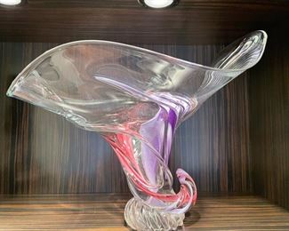 Barry Entner Hand-blown glass vase.