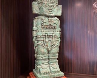 Mayan sculpture.