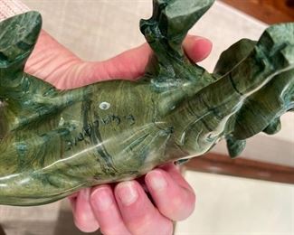 Verdite Warthog hand carved by Frans Galane. Photo 3 of 3.