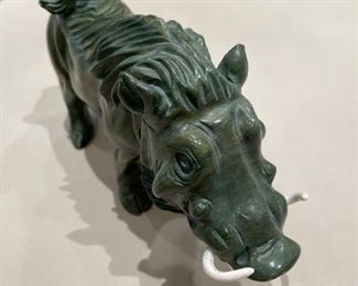 Verdite Warthog hand carved by Frans Galane. Photo 2 of 3.