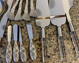 Sample cheese and canapé knives.