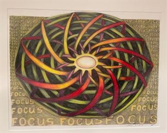 Original Carol Scott "Focus" pencil. Photo 2 of 3.