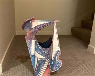 Thomas P. Hubert Cylinder Vessel with slab planes forming abstract handle. Photo 2 of 2.