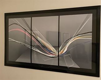 "Ariel" original mixed media with air brush by Elba Alverez. 1989. Measures 84" W x 48" H. Photo 1 of 3.