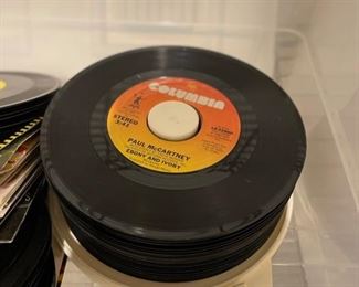 Sample of 45 vinyl record stacks.