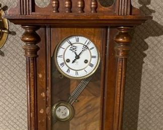 Gustav Becker Viennese Regulator Clock. Circa 1890. Walnut case.