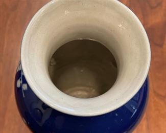 Blue & White Chinoiserie Vase. Photo 2 of 4.