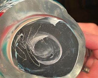 Paperweight signed by artist. Photo 2 of 2.