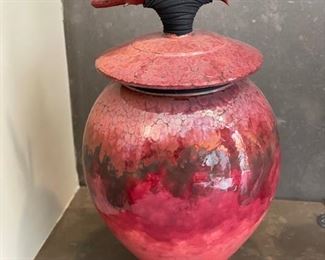 Hughes & Joplin - Pink Vase. Measures 11" H x 21" H.